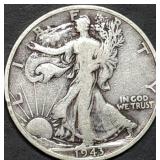 1943-D Walking Liberty Silver Half Dollar