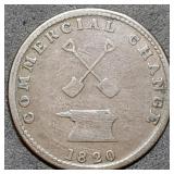 1820 Upper Canada Anvil & Shovels Bank Token