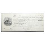 1911 Bank Check with Battleship Intaglio