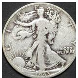 1943-D Walking Liberty Silver Half Dollar