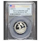 2016 S Fort Moultrie NP 25C PCGS PR69DCAM
