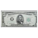 1950 A $5 FRN Star Note Chicago Illinois CU
