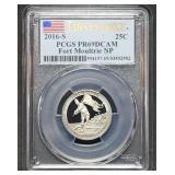 2016 S Fort Moultrie NP 25C PCGS PR69DCAM