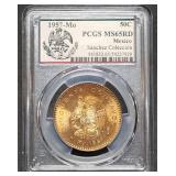 1957-Mo Mexico 50 Centavos PCGS MS65RD Nice!