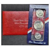 1976 Bicentennial 3-Coin Silver Mint Set Gem BU