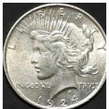 1924 Peace Silver Dollar BU