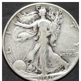 1940 Walking Liberty Silver Half Dollar