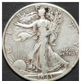 1943-D Walking Liberty Silver Half Dollar