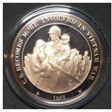 Franklin Mint 45mm Bronze US History Medal 1965
