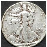 1945 Walking Liberty Silver Half Dollar