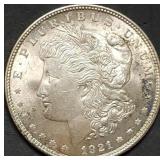 1921 Morgan Silver Dollar Gem BU