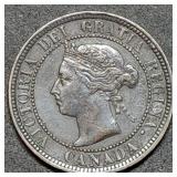 1888 Canada Queen Victoria Large Cent
