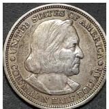 1893 Columbian Exposition Silver Half Dollar