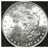1887 Morgan Silver Dollar Gem BU
