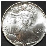 1986 1oz Silver Eagle Gem BU 1st Year