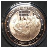 Franklin Mint 45mm Bronze US History Medal 1929