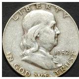 1952 Franklin Silver Half Dollar