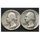 1942 & 1943 Washington Silver Quarters