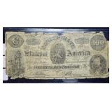 1864 Confederate $100 Banknote T-65