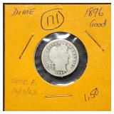 1896 Barber Silver Dime