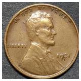 1931-S Lincoln Wheat Cent, Key Date, Nice!