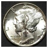 1945 Mercury Silver Dime Gem BU
