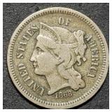 1868 Three Cent Nickel