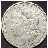 1891 Morgan Silver Dollar
