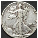 1941 Walking Liberty Silver Half Dollar