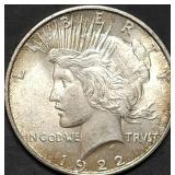 1922 Peace Silver Dollar Gem BU