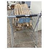 Shopping Cart Full of Wood Stakes