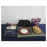 Bags, Hat & Clock