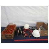 Ext Cords, Battery Cables, Hard Hat, Etc