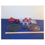(1) Box Colored & Clear Glass