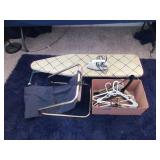 Ironing Board, Iron, Hangers, Etc