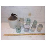 Antique Jug & Mason Jars