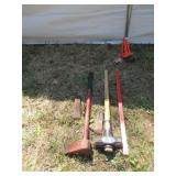 Sledge hammer, Axe & (2) Wedges