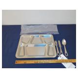 US Army Food Tray & Utensils
