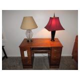 Desk w/ (2) Lamps