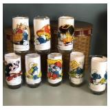 Lot of 8 - 1982 Peyer Smurf Glass Tumblers