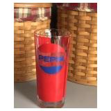 Rare! Vintage Ribbed Pepsi Glass Tumbler
