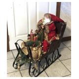 Nice! Metal Santa Sleigh with Presents