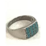 Sterling Silver Ring w/Mosaic Design