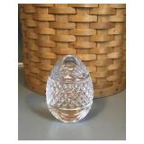 Vintage Crystal Cut Glass Egg Shaped Paperweight