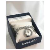 NEW Love This Life Charm Bracelet/Watch NICE!