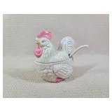Small Rooster Covered Sugar Bowl