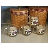 Set of 4 Vintage Libbey Christmas/Holiday Mugs