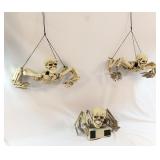 3 Hanging Crawling Skeletons