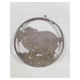 Brass Pig Trivet/Wall Hanging