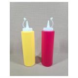 Mustard & Ketchup Squeeze Bottle Dispensers